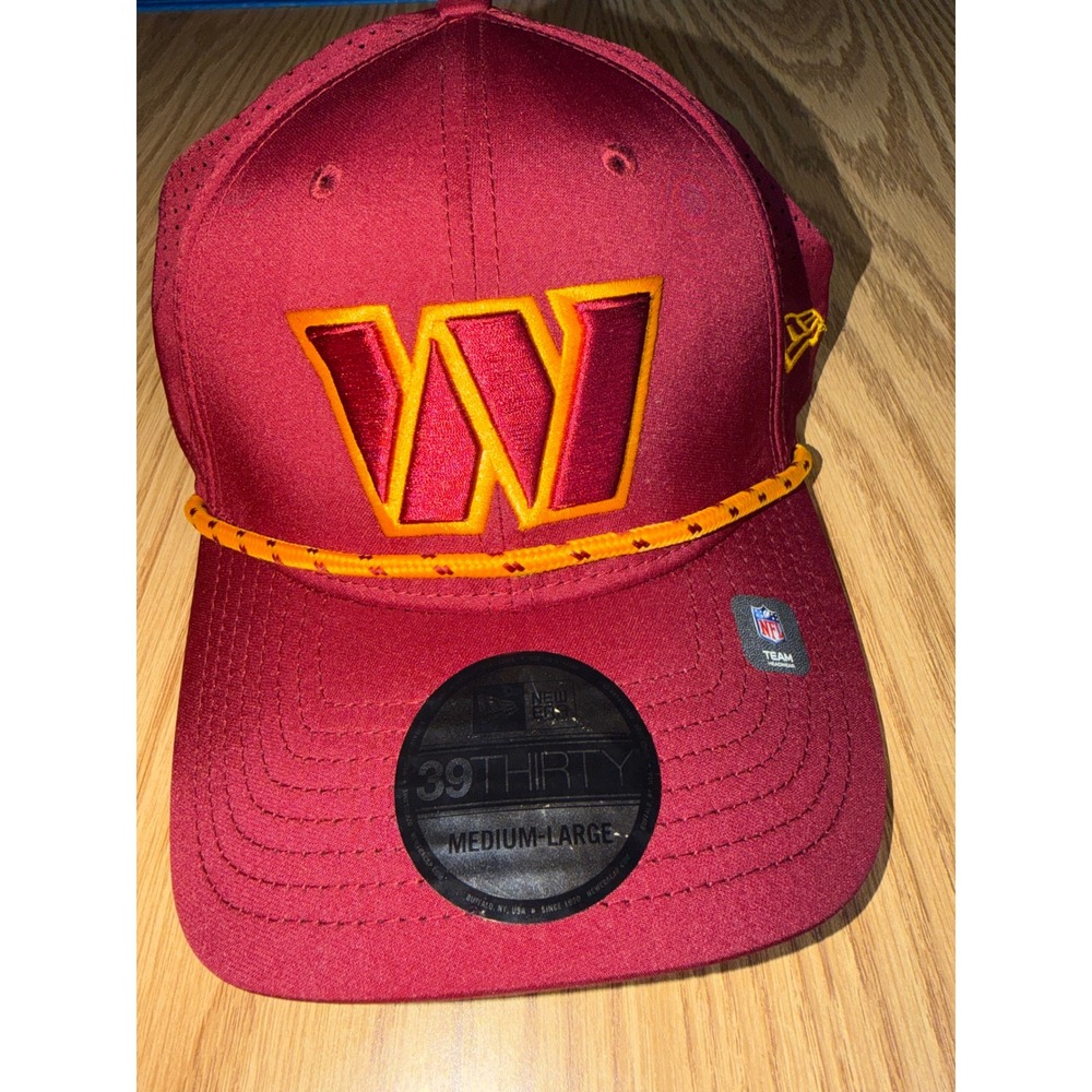 New Era 39THIRTY Washington Commanders NFL Hat Burgundy Gold M/L 60721248
